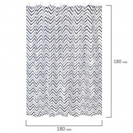 Шторка для ванной ПОЛИЭСТЕР, 180х180см, кольца в комплекте, УЗОРЫ, PRIMILA, 700078