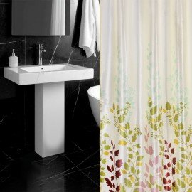 Шторка для ванной ПОЛИЭСТЕР, 180х180см, кольца в комплекте, ФЛОРА, PRIMILA, 700080