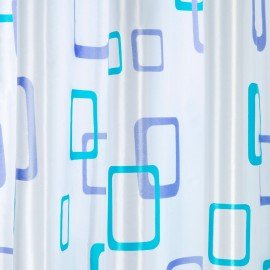 Шторка для ванной ПОЛИЭСТЕР, 180х180см, кольца в комплекте, ФИГУРЫ, PRIMILA, 700081
