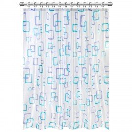 Шторка для ванной ПОЛИЭСТЕР, 180х180см, кольца в комплекте, ФИГУРЫ, PRIMILA, 700081