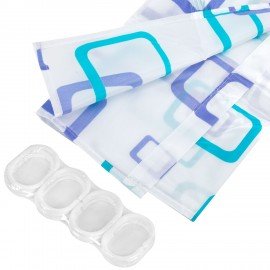 Шторка для ванной ПОЛИЭСТЕР, 180х180см, кольца в комплекте, ФИГУРЫ, PRIMILA, 700081