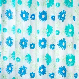 Шторка для ванной ПОЛИЭСТЕР, 180х200см, кольца в комплекте, ЦВЕТЫ, PRIMILA, 700082