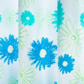 Шторка для ванной ПОЛИЭСТЕР, 180х200см, кольца в комплекте, ЦВЕТЫ, PRIMILA, 700082