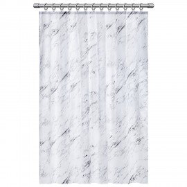 Шторка для ванной ПОЛИЭСТЕР, 180х200см, кольца в комплекте, МРАМОР, PRIMILA, 700084