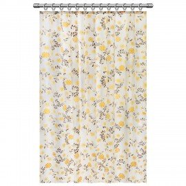 Шторка для ванной ПОЛИЭСТЕР, 180х200см, кольца в комплекте, РАСТЕНИЯ, PRIMILA, 700085