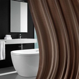 Шторка для ванной ПОЛИЭСТЕР, 180х180см, кольца в комплекте, КОРИЧНЕВЫЙ БРИЛЛИАНТ, PRIMILA, 700091