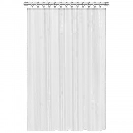 Шторка для ванной ПОЛИЭСТЕР, 180х200см, кольца в комплекте, БЕЛЫЙ БРИЛЛИАНТ, PRIMILA, 700093