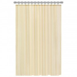 Шторка для ванной ПОЛИЭСТЕР, 180х200см, кольца в комплекте, БЕЖЕВЫЙ БРИЛЛИАНТ, PRIMILA, 700095