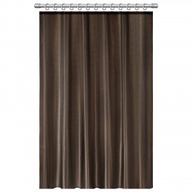 Шторка для ванной ПОЛИЭСТЕР, 180х200см, кольца в комплекте, КОРИЧНЕВЫЙ БРИЛЛИАНТ, PRIMILA, 700097