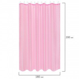 Шторка для ванной ПОЛИЭСТЕР, 180х200см, кольца в комплекте, ЛАВАНДОВЫЙ БРИЛЛИАНТ, PRIMILA, 700098