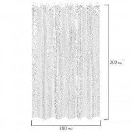 Шторка для ванной EVA, 180х200см, кольца в комплекте, БЕЛАЯ ЛЕДЯНАЯ СВЕЖЕСТЬ, PRIMILA, 700099