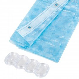 Шторка для ванной EVA, 180х200см, кольца в комплекте, СИНЯЯ ЛЕДЯНАЯ СВЕЖЕСТЬ, PRIMILA, 700100