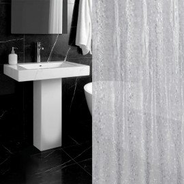 Шторка для ванной EVA, 180х200см, кольца в комплекте, СЕРАЯ ЛЕДЯНАЯ СВЕЖЕСТЬ, PRIMILA, 700101