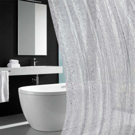 Шторка для ванной EVA, 180х200см, кольца в комплекте, СЕРАЯ ЛЕДЯНАЯ СВЕЖЕСТЬ, PRIMILA, 700101