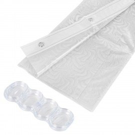 Шторка для ванной EVA, 180х180см, кольца в комплекте, БЕЛАЯ ГОЛОГРАФИЯ, PRIMILA, 700102