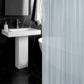 Шторка для ванной EVA, 180х180см, кольца в комплекте, СЕРАЯ ГОЛОГРАФИЯ, PRIMILA, 700104