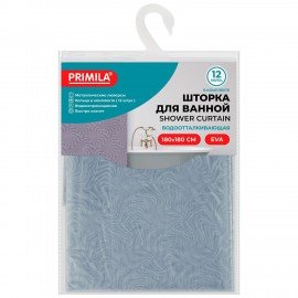 Шторка для ванной EVA, 180х180см, кольца в комплекте, СЕРАЯ ГОЛОГРАФИЯ, PRIMILA, 700104
