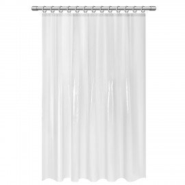 Шторка для ванной EVA, 180х200см, кольца в комплекте, БЕЛЫЕ ЛИНИИ, PRIMILA, 700105