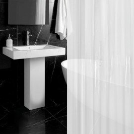 Шторка для ванной EVA, 180х200см, кольца в комплекте, БЕЛЫЕ ЛИНИИ, PRIMILA, 700105