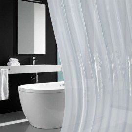 Шторка для ванной EVA, 180х200см, кольца в комплекте, СЕРЫЕ ЛИНИИ, PRIMILA, 700107