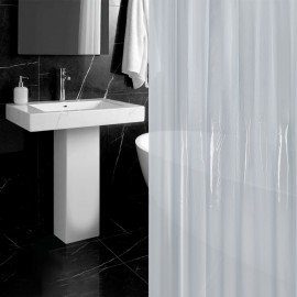 Шторка для ванной EVA, 180х200см, кольца в комплекте, СЕРЫЕ ЛИНИИ, PRIMILA, 700107