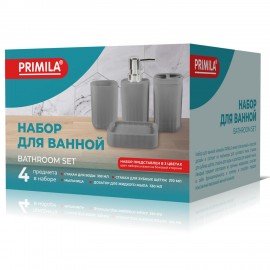 Набор аксессуаров для ванной комнаты, 4 предмета, бежевый, пластик, PRIMILA (ПРИМИЛА), 700112