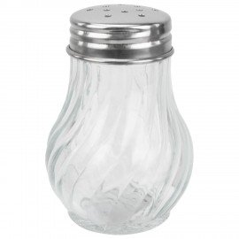 Солонка-перечница 50 мл, BASIC, баночка для специй, стекло/сталь, дисплей, WEGLA (ВЕГЛА), 700224