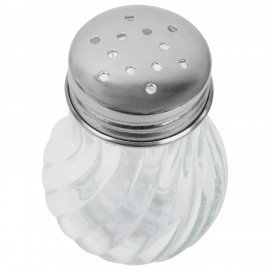 Солонка-перечница 50 мл, BASIC, баночка для специй, стекло/сталь, дисплей, WEGLA (ВЕГЛА), 700224