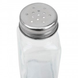 Солонка-перечница 80 мл, CLASSIC, баночка для специй, стекло/сталь, дисплей, WEGLA (ВЕГЛА), 700225