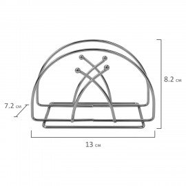 Салфетница овальная 8,2х13х7,2 см, CLASSIC, хром, WEGLA (ВЕГЛА), 700237