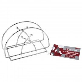 Салфетница овальная 8,2х13х7,2 см, CLASSIC, хром, WEGLA (ВЕГЛА), 700237