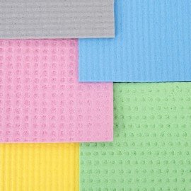 Салфетки губчатые для уборки кухни 15*18см ЦЕЛЛЮЛОЗНЫЕ, КОМПЛЕКТ 5шт, цветные, LAIMA, 700267