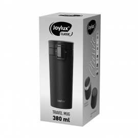 Термокружка 380 мл JOYLUX CLASSIC, нержавеющая сталь SUS304, черный матовый, 700270