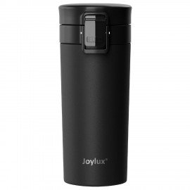 Термокружка 380 мл JOYLUX CLASSIC, нержавеющая сталь SUS304, черный матовый, 700270