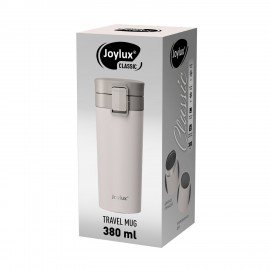 Термокружка 380 мл JOYLUX CLASSIC, нержавеющая сталь SUS304, белый матовый, 700271