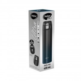 Термокружка 420 мл JOYLUX ULTRA GRADIENT, нержавеющая сталь SUS304, черный/синий, 700275