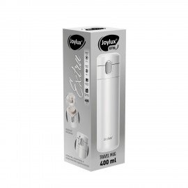 Термокружка 400 мл JOYLUX EXTRA STYLE, нержавеющая сталь SUS304, белый матовый, 700281