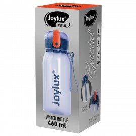 Бутылка для воды 460 мл, трубочка выкидная, крышка с замком, пластик, JOYLUX SPECIAL, 700283