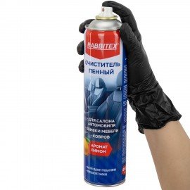 Очиститель пенный для обивки мебели и салона автомобиля 650 мл, ЛИМОН, аэрозоль, RABBITEX, 700306