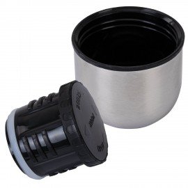 Термос 0,5л CLASSIC, нержавеющая сталь SUS304, черный силиконовый рукав, крышка/кружка, BOOMHOUSE (БумХаус), 700307