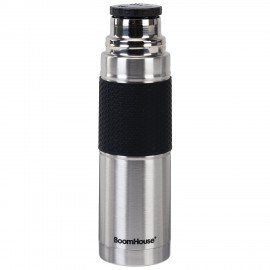 Термос 0,5л CLASSIC, нержавеющая сталь SUS304, черный силиконовый рукав, крышка/кружка, BOOMHOUSE (БумХаус), 700307