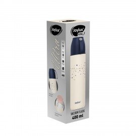 Термос 0,4 л JOYLUX ULTRA, нерж. сталь SUS304, крышка/кружка + ремешок, звезды, 700311