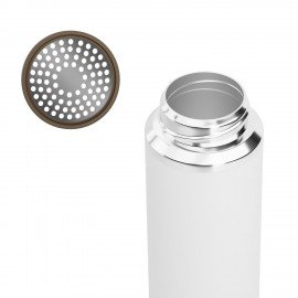 Термос 0,75 л JOYLUX ULTRA, нерж. сталь SUS316, крышка/кружка, питейник, сито, белый матовый, 700315