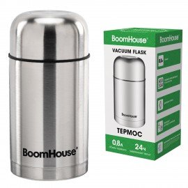 Термос 0,8л WIDE, для еды/напитков с широким горлом, нержавеющая сталь SUS304, BOOMHOUSE (БумХаус), 700319