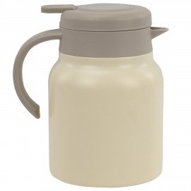 Чайник-термос 1 л JOYLUX COFFEE BREAK, нержавеющая сталь SUS304, заварник/сито, бежевый матовый, 700329