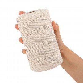 Шпагат хлопковый для прошивки документов, вязания, макраме, длина 500 м диаметр 1,5 мм, BRAUBERG, 700362