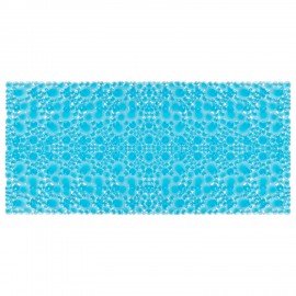 Коврик для ванны противоскользящий 88х40см, "Пузыри", прозрачно-голубой, ПВХ, присоски, PRIMILA, 700365