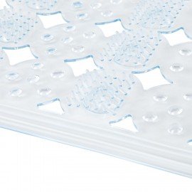 Коврик для ванны противоскользящий 70х36см, "Бусины", прозрачный, ПВХ, присоски, PRIMILA, 700366