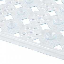 Коврик для ванны противоскользящий 70х36см, "Бусины", прозрачный, ПВХ, присоски, PRIMILA, 700366