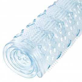 Коврик для ванны противоскользящий 70х36см, "Бусины", прозрачный, ПВХ, присоски, PRIMILA, 700366